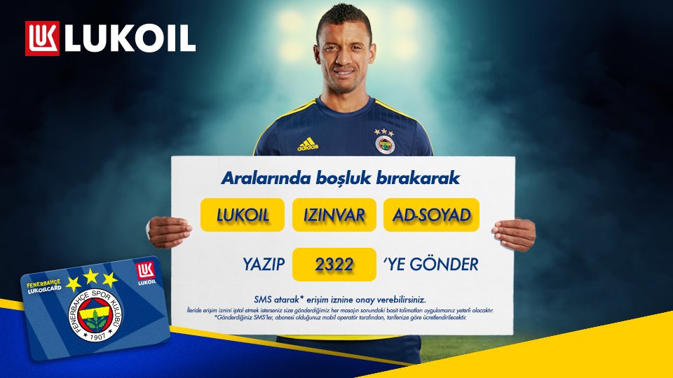 SMS ile yakıt zam ve indirimlerini öğren, yakıtını FenerbahçeLukoilCard ile indirimli al! fenerbahce.lukoil.com.tr