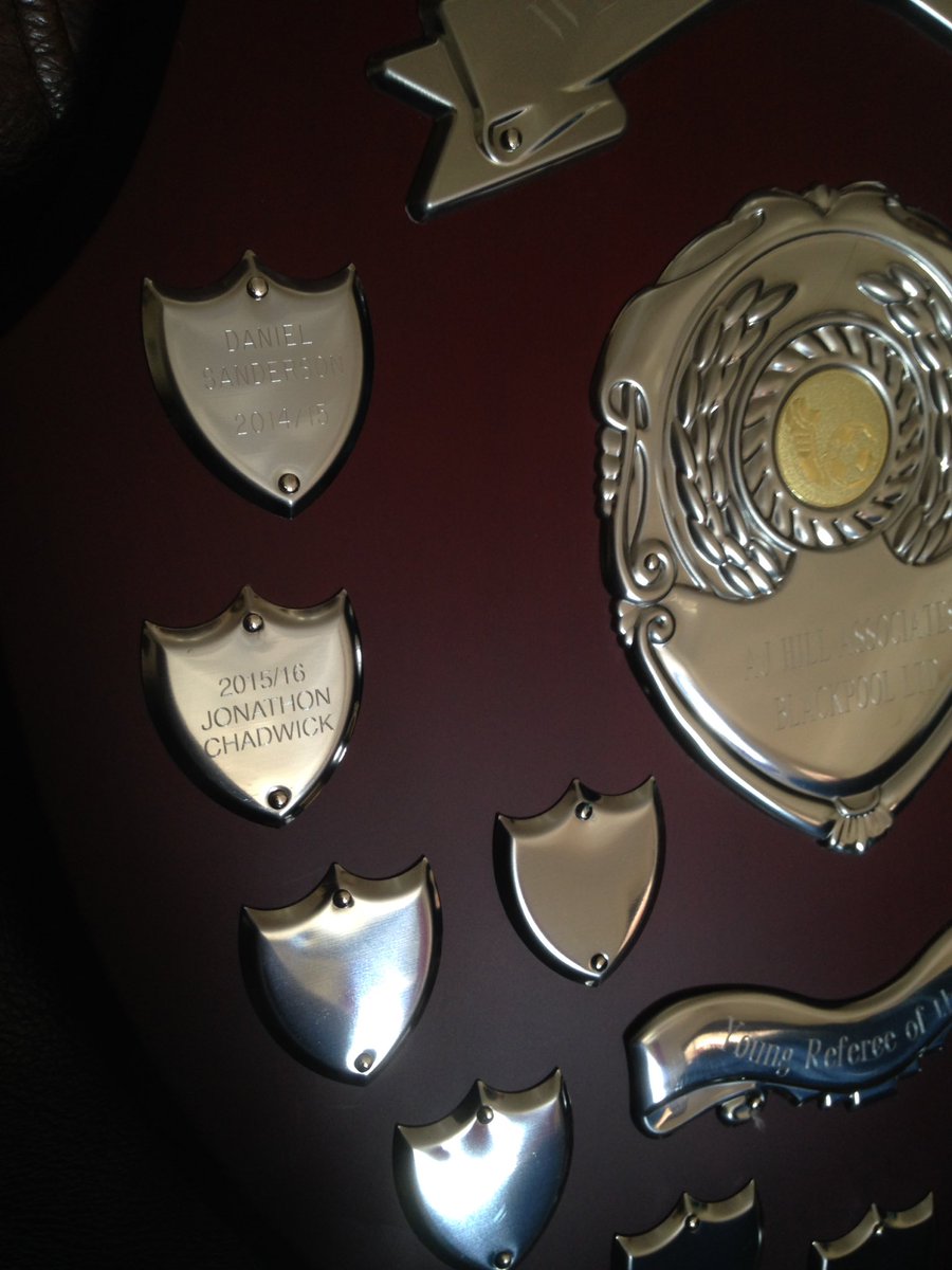 WiganReferees's tweet photo. Congratulatons to Jonathan Chadwick on his @westlancsleague Young Referee of the year award last night! https://t.co/0aDHcdyG7M