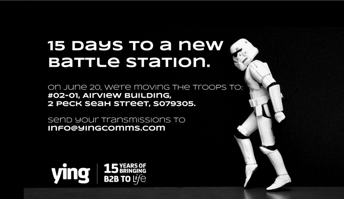FinnPartnersSG's tweet photo. "That's no moon". Ying's new office will be fully operational on 20 June. @yingcomms #mtfbwya https://t.co/hOSeSdKcQL