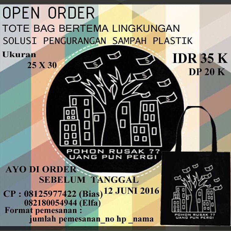KSLnataru's tweet photo. OPEN ORDER TOTE BAG BERTEMA LINGKUNGAN. 35k ONLY!!! Diorder guysss!! https://t.co/5ZdterpOX1