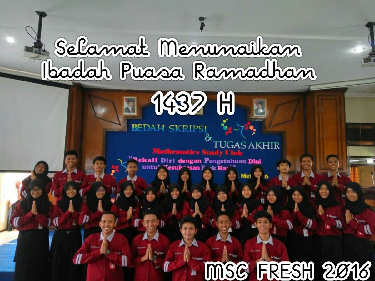 MSC_Unnes's tweet photo. Segenap fungsionaris MSC FRESH 2016 mengucapkan selamat menunaikan ibadah puasa 1437 H untuk sahabat MSC semua 🙌🙏😃 https://t.co/x7FFyrAY7G