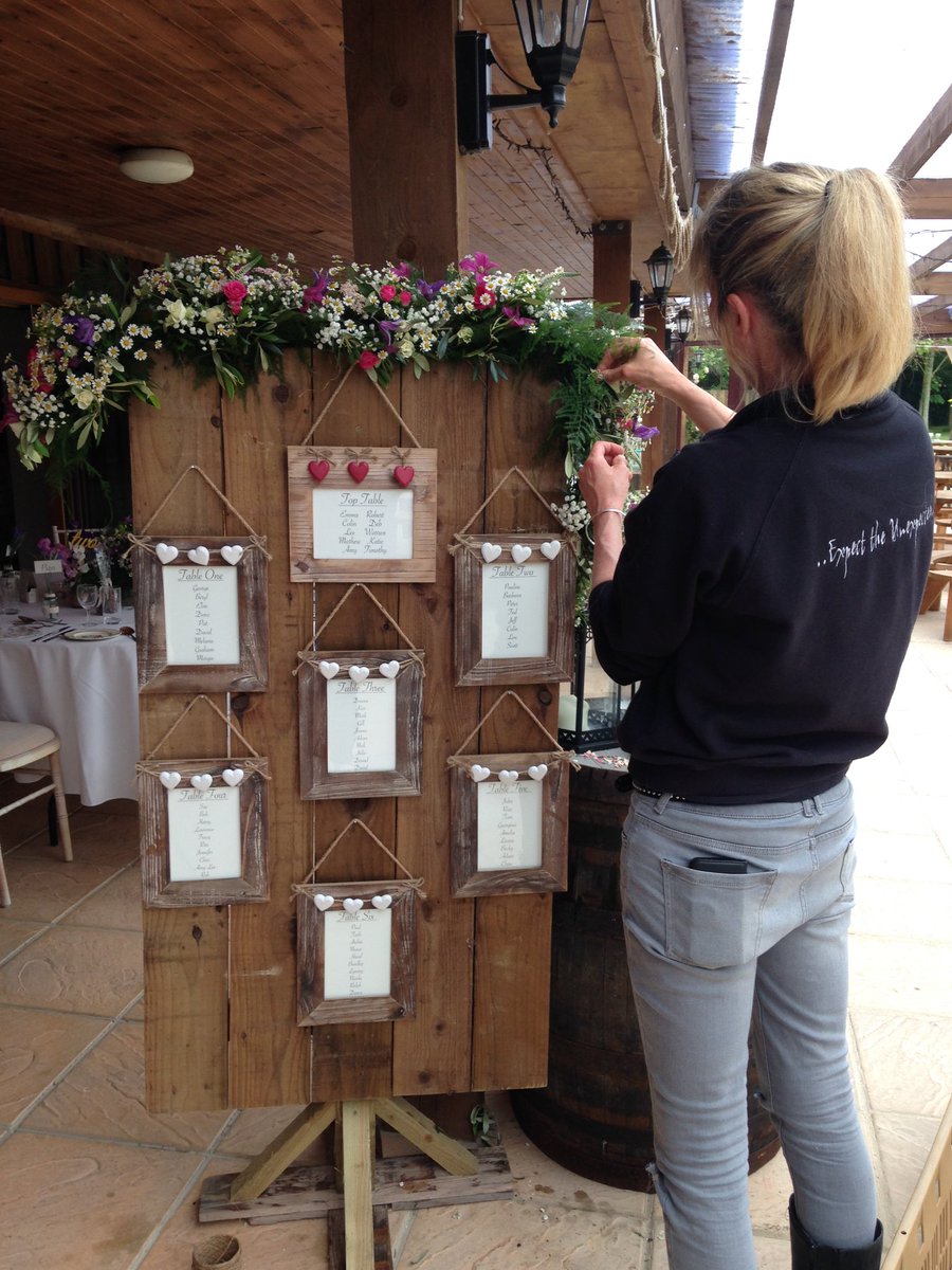 weddinghelperuk's tweet photo. My little barn door was used as a table plan yesterday with flower decor from @TheWildeBunch at @yarlingtonbarn 💜 https://t.co/b2tsOS6utA