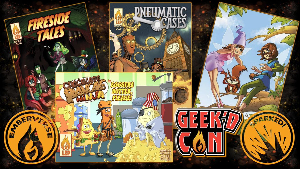 LastEmberPress's tweet photo. Check Out The Titles From #LastEmberPress At #GeekdConTyler Ask About What's Coming Up! @GeekdCon #SundayMorning https://t.co/GwzC39W4N4