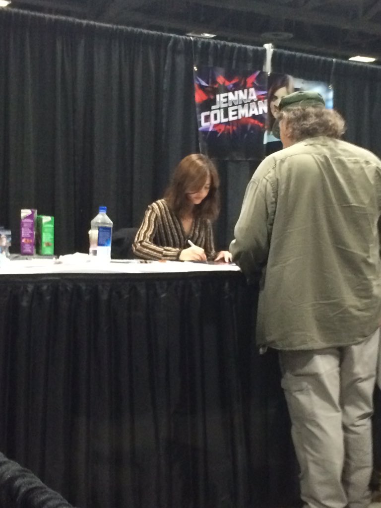Booshette's tweet photo. I could see Jenna from the Capaldi line! 👍🏻 #JennaColeman #AwesomeCon #OWNet https://t.co/NoUJK0HpnU