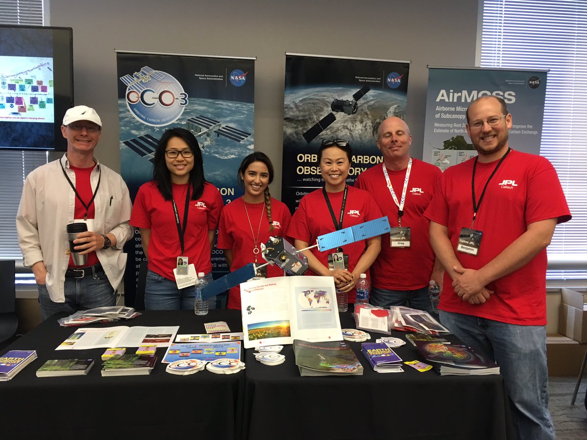Come by and say hi to OCO-2 and OCO-3 teams #ExploreJPL