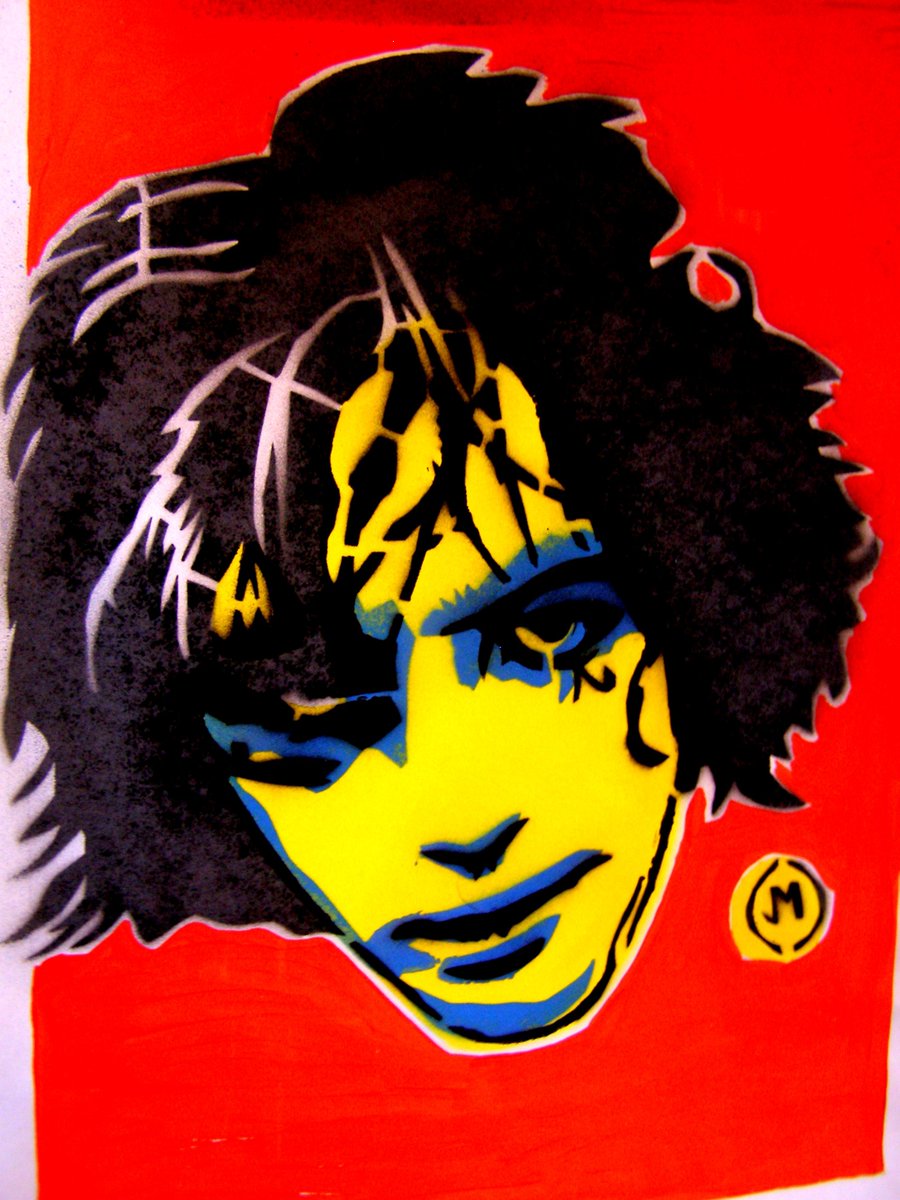 cartoonneros's tweet image. Syd Barrett Stencil.