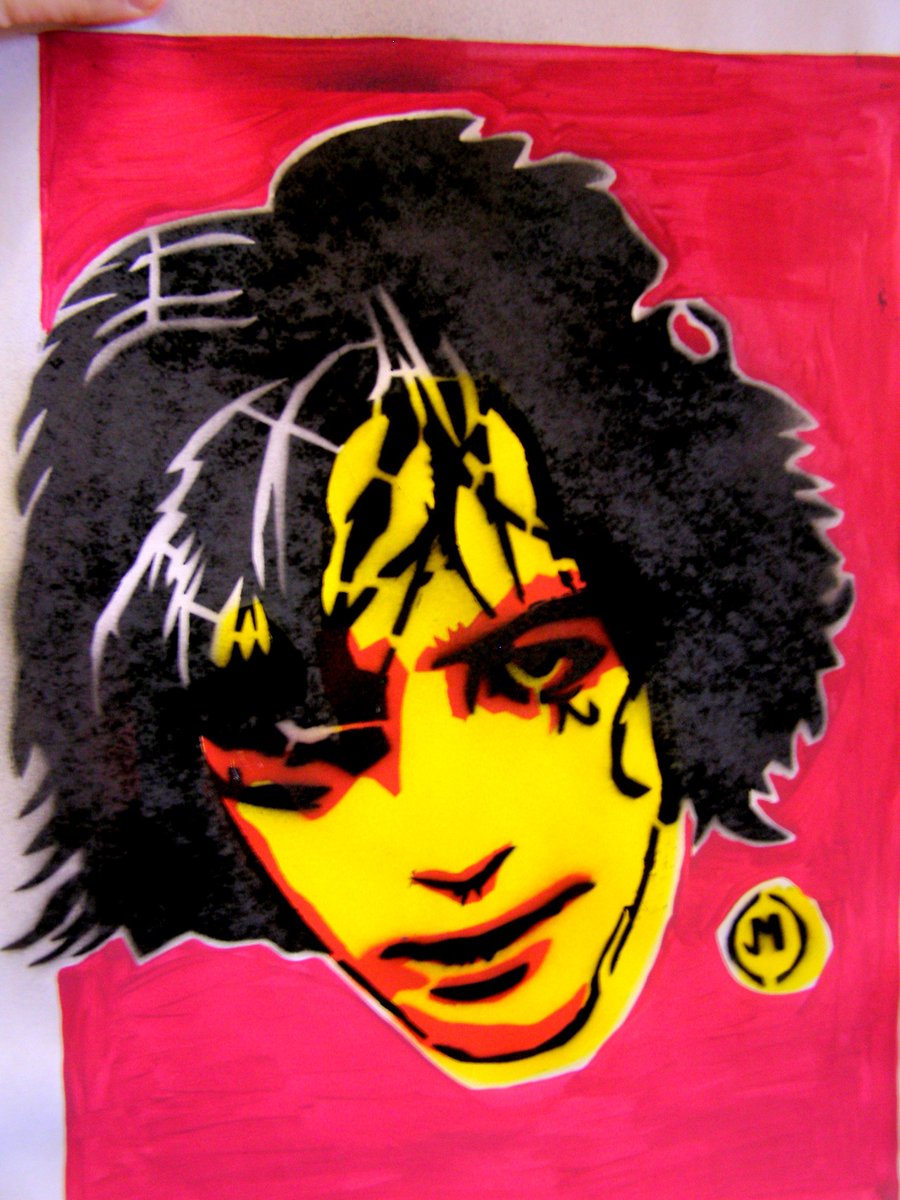 cartoonneros's tweet image. Syd Barrett Stencil.