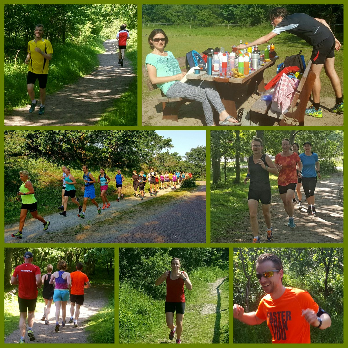 Met z'n 51-en in kleine groepjes via route rood+blauw prachtige, soms zware 3-20km trailrun in <a href="/Meijendel/">Meijendel</a> TOP! LEUK!