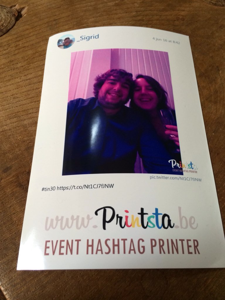 _Sigrid's tweet photo. Gisteren de event hashtag printer van @Printsta_be kunnen testen hashtag machtig #tin30 https://t.co/NWwR2IFtCA