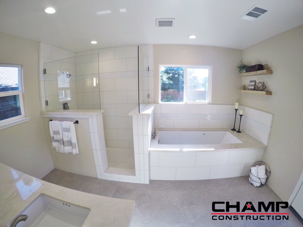 champ_construct's tweet image. Old Fig' Master Bath Addition complete! I really love the finishes the owners picked. #masterbathaddition