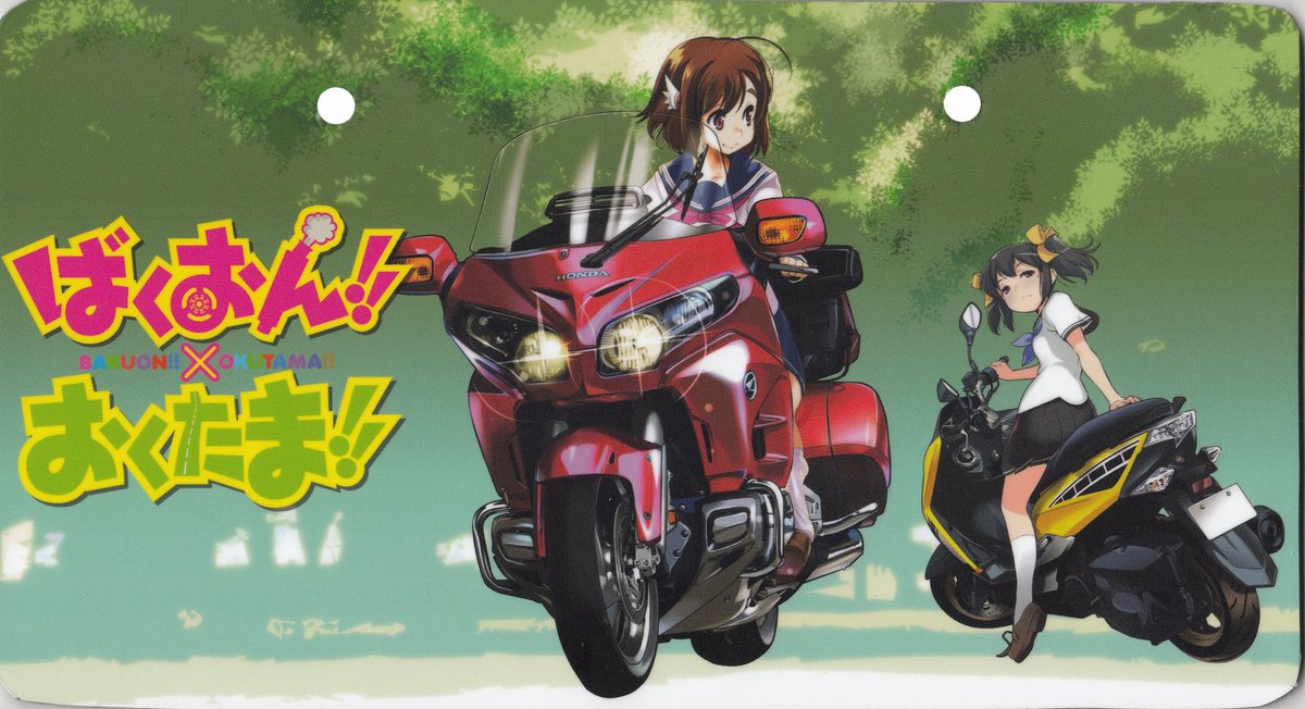 デロ部長 ばくおん 痛バイク ナンバープレートカバーは ばくおん おくたま イベントへのリスペクトとして作成しました 羽音と千雨の奥多摩ツーリングをイメージしています 初期の奥多摩イベントに参加されてる方なら背景に見覚えあるかも ば