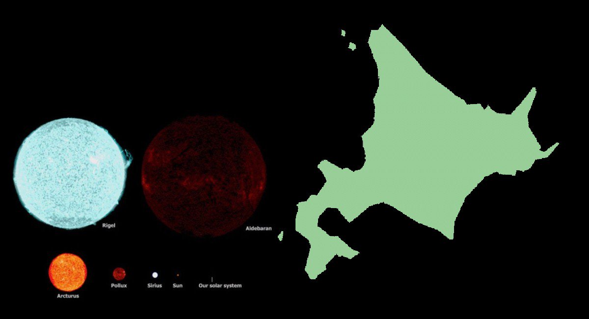 北海道の大きさを誇張する図 Twitter Search