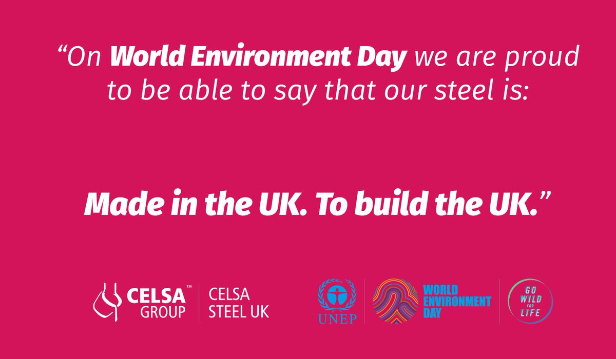 CELSASteelUK's tweet photo. We are proud to say that all of our steel is 

Made in the UK. To build the UK. 

#WED2016 #WorldEnvironmentDay https://t.co/aTQ9xH4joX