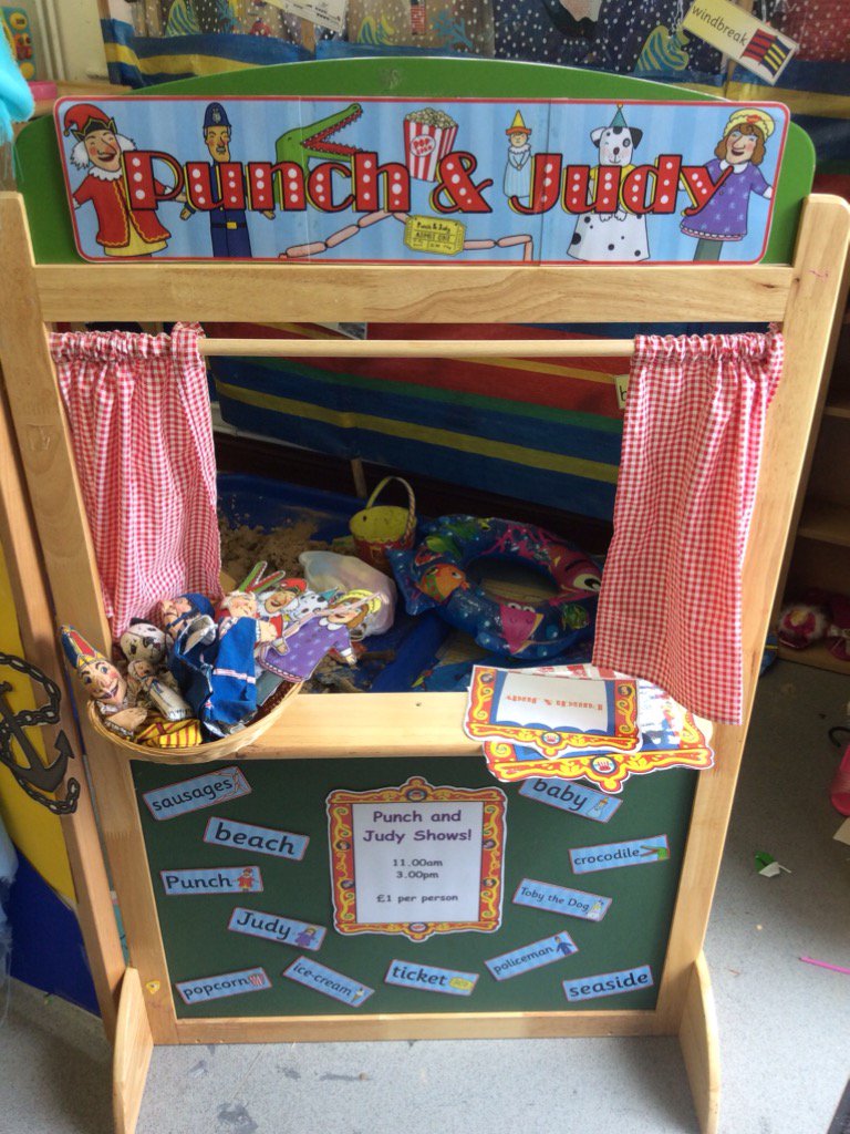 TheEYEducator's tweet photo. @twinklresources I can't wait to see what the children think about our 'Seaside' with Punch and Judy #EYFS https://t.co/95Zhfz20Hf
