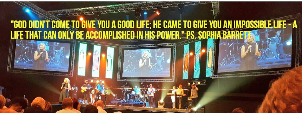 Airozuru's tweet photo. Great word from Ps. @sophiabarrett this morning @audaciouschurch #AnIMPOSSIBLELife #InHISpower https://t.co/jXKg756iA7