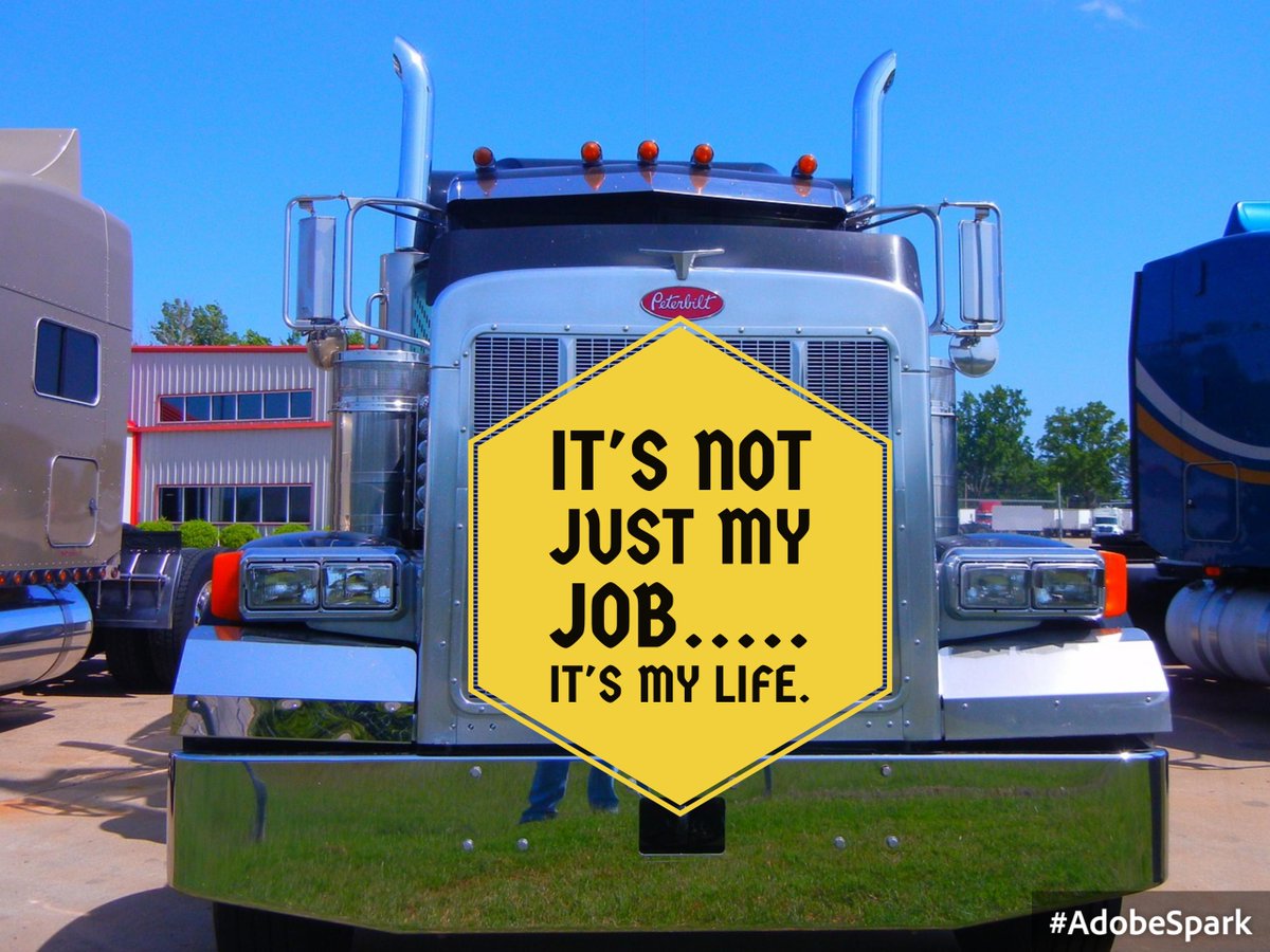 Smart_Trucking's tweet photo. It's not just my job....it's my LIFE. #trucker #truckdriver #Trucking https://t.co/YGDPt2j5pA