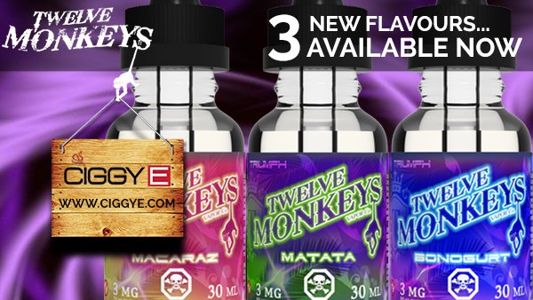 #Twelvemonkeys have just released 3 mouth watering new #eliquids - A must try for all high VG fans. #vapeon