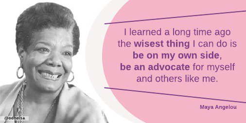 odheisa's tweet photo. Be on your own side. Be an advocate for yourself and others like you. #ThinkBIGSundayWithMarsha #ThinkBig https://t.co/RBbMwudFr5