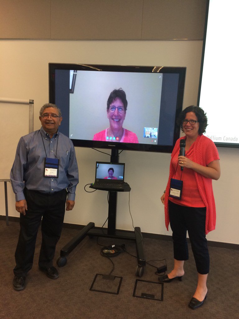 palliumcanada's tweet photo. Dr. Denise Marshall, @Kathykm & @srinichary getting ready! #palliative care is everyone's business #LearningINS2016 https://t.co/V9ymeqp52q