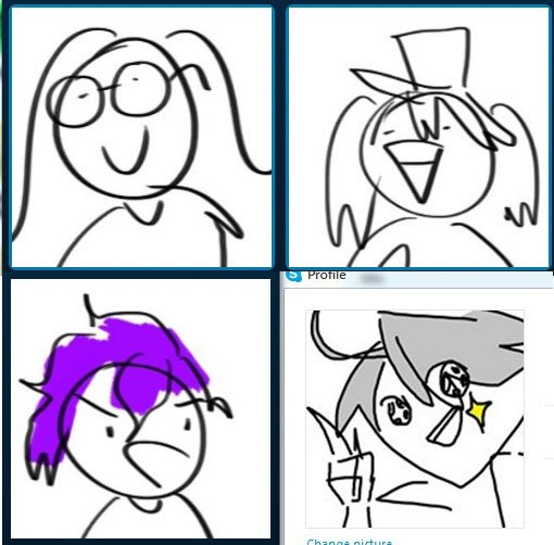 matching skyp icons w @Kuso_J @hikikohori &amp; @nyoronyon who did laslow 4 me bless 