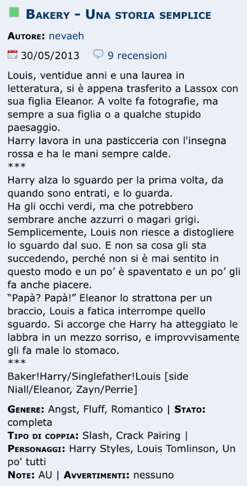 Larry FanFiction on X: “Bakery, una storia semplice” •8/8  •Singlefather!Louis   / X