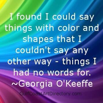 Arts_Stockade's tweet photo. This #art #quote supports the old adage, "A picture paints a thousand words."  #StockadeStation #GeorgiaOKeeffe https://t.co/0ZycPOqXFv