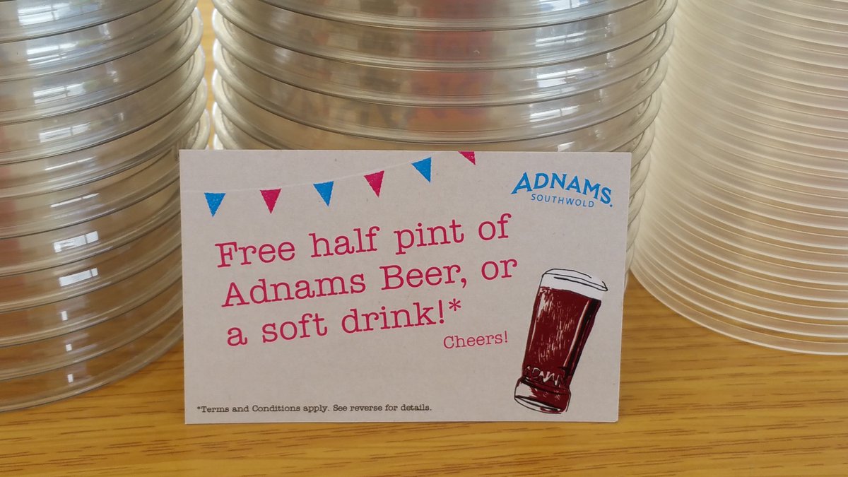 beersinafield's tweet photo. A free half of @Adnams Ghost Ship or Dry Hopped Lager is going down well as the 100 milers reach end of #Norwich100 https://t.co/NDHOG9j7Ti