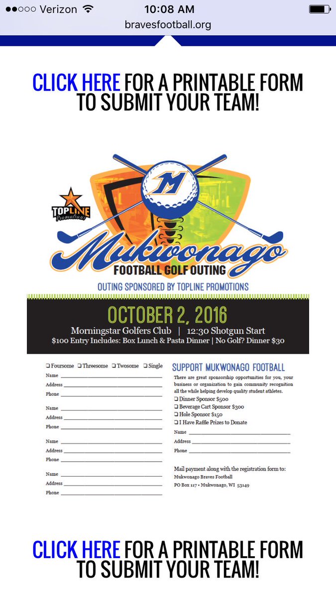 MukBraves's tweet photo. Mukwonago Braves Golf outing sponsored by Top Line Promotions is ON! See https://t.co/G4uDge50jK. #allinsupport https://t.co/1H55N3DmMu