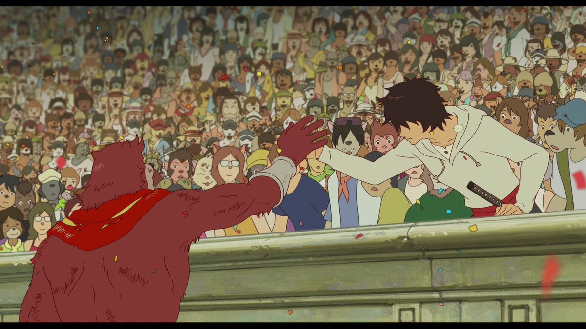 いわぽん 友人宅で バケモノの子 鑑賞 今見ると宮崎駿引退後のアニメ業界跡目 相続的物語にも見えてきて ああ 化物の世界に入り込んで来る人間 ってそういう意味かと思ったり 物語のラストが細田監督流のウェットの利いた皮肉にも思えて悦に入る私ですw