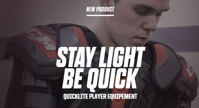 CCMHockey's tweet photo. Stay light. Stay dry. Learn about our new #QuickLite protective line! https://t.co/fgq1ybNkjQ #StayLightBeQuick https://t.co/tE2SFZC5UH