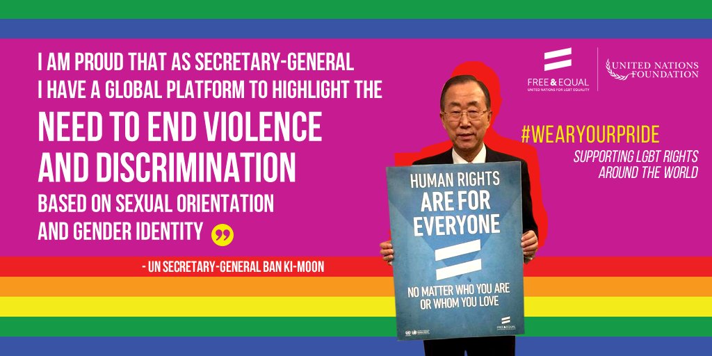 unfoundation's tweet photo. Join #WhyWeFight to secure rights, recognition &amp; respect for #LGBT individuals everywhere. #WearYourPride https://t.co/J5JIXFt2ci
