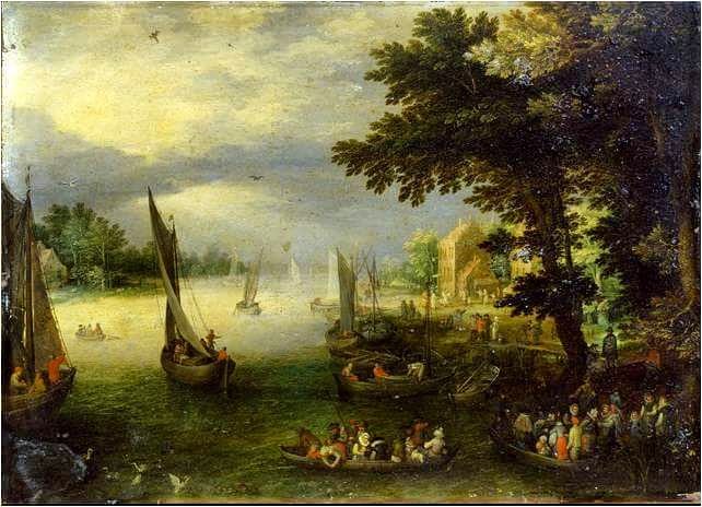 PoldiPezzoli's tweet photo. #giornatamondialeambiente #environmentday2016 Jan #Brueghel il Giovane, Riverside #Landscape with #Pier https://t.co/fecFjgs2vr