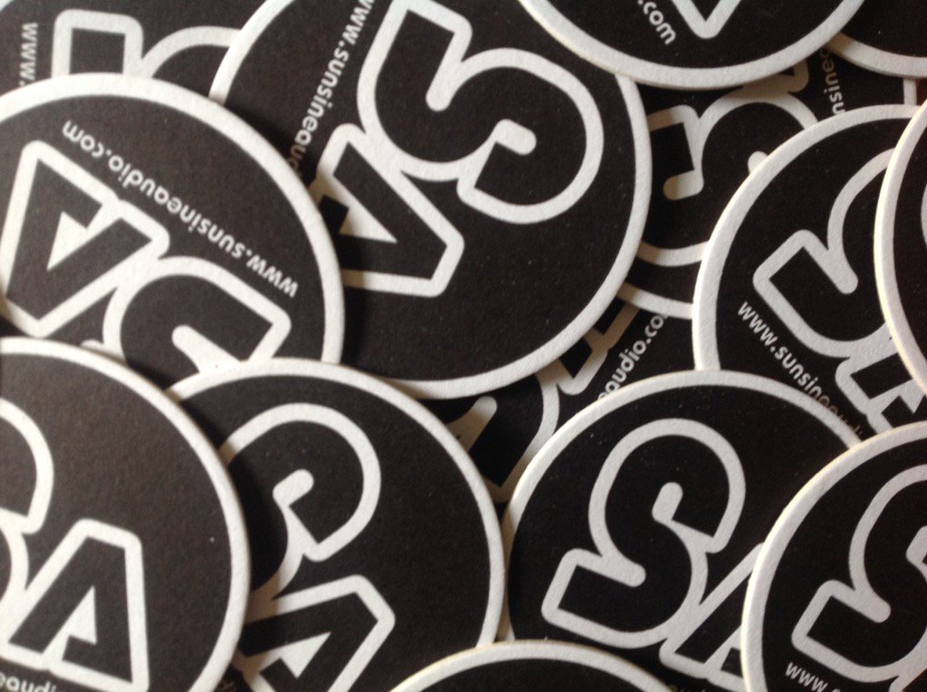 Fresh Coasters - making sure you have a place to put your beverages. #letterpress ☕️🍺🍷🍻🍹🍼