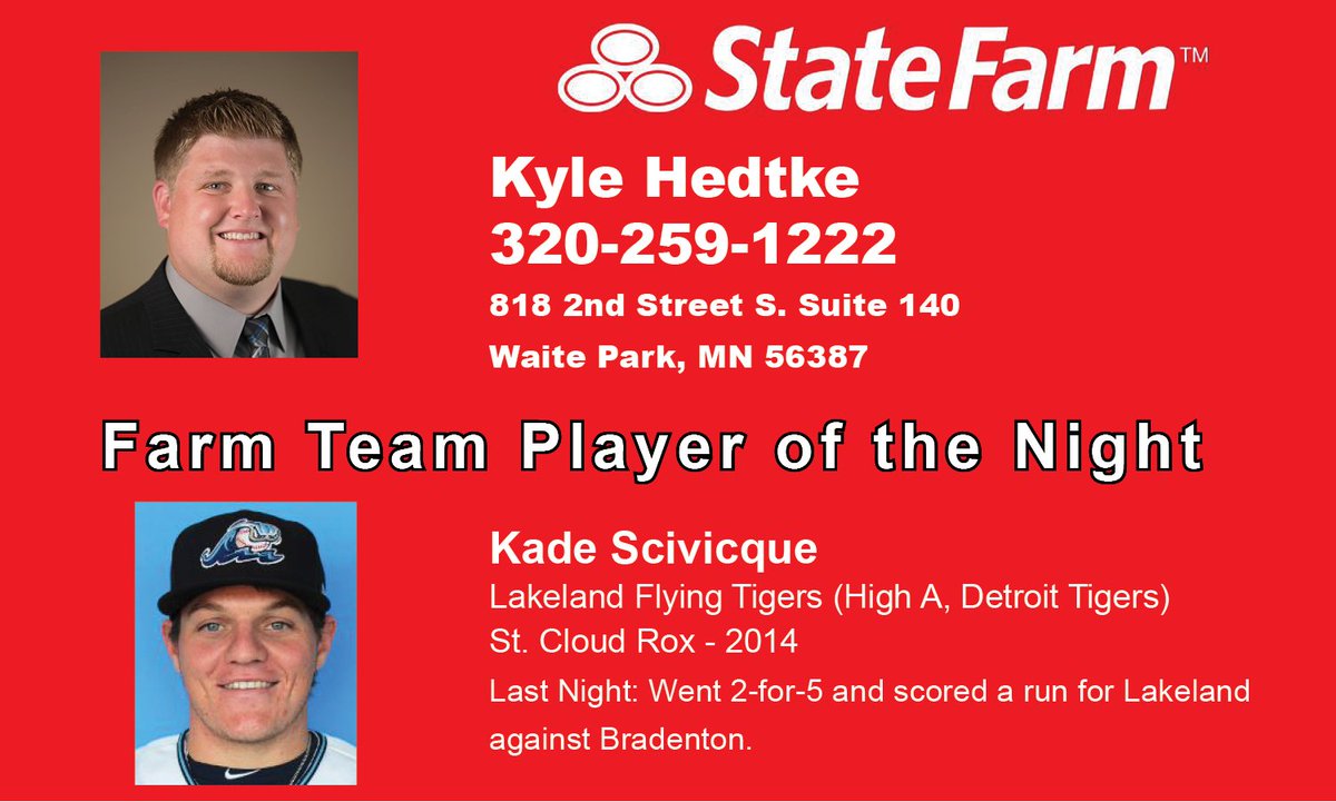 The Farm Team Player of the Night presented by <a href="/MyAgentKyle/">Kyle Hedtke-St8 Farm</a> is once again <a href="/Scivicque22/">Kade Scivicque</a>