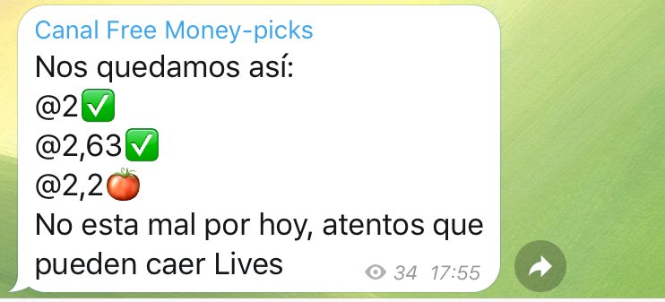 moneypicksV's tweet image. 👇🏻FREE Y PREMIUM DE HOY👇🏻
@moneypicksV es mi telegram.
telegram.me/moneypick mi canal Free
✅