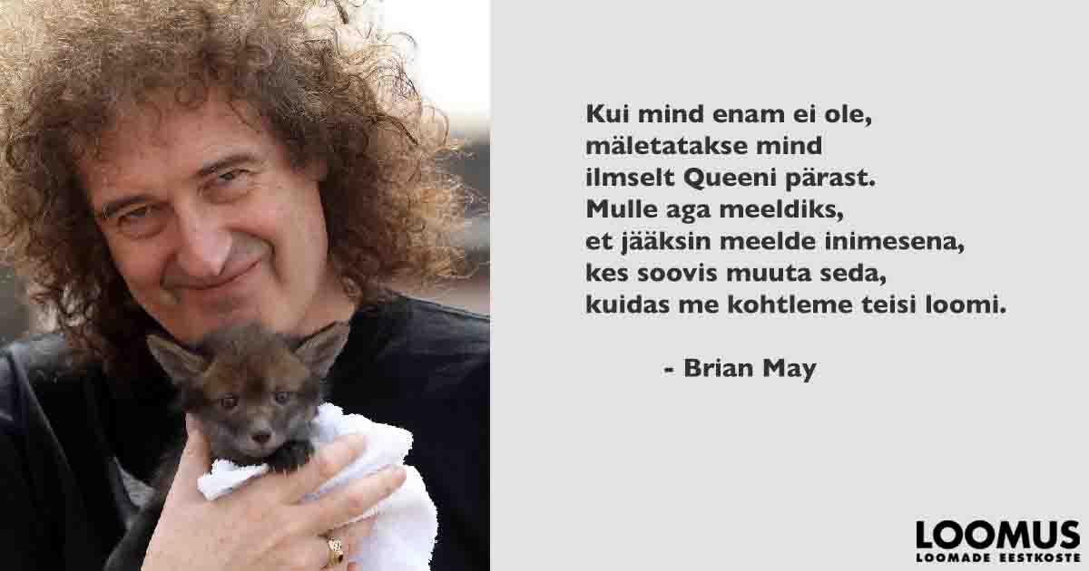 LoomusNGO's tweet photo. Brian May on aktiivne loomaõiguste eestseisja. #BrianMay #Queen #animalrights #loomadepoolt https://t.co/F7Psqnsjhi