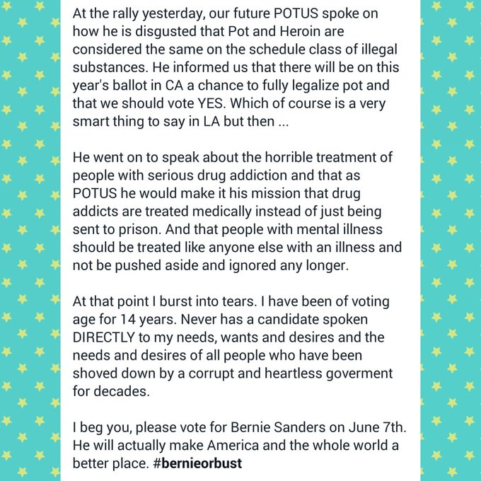 #BernieInLA #BernieOrBust #BernieSanders #NeverHillary https://t.co/nKRuEJdcIs