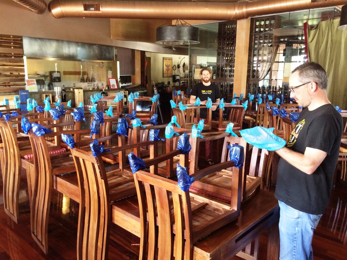 solaresandiego's tweet image. #HeartofSpring Dinner!!   Here we are prepping chairs and tables to take them outside.  Epic feast about to happen!!
