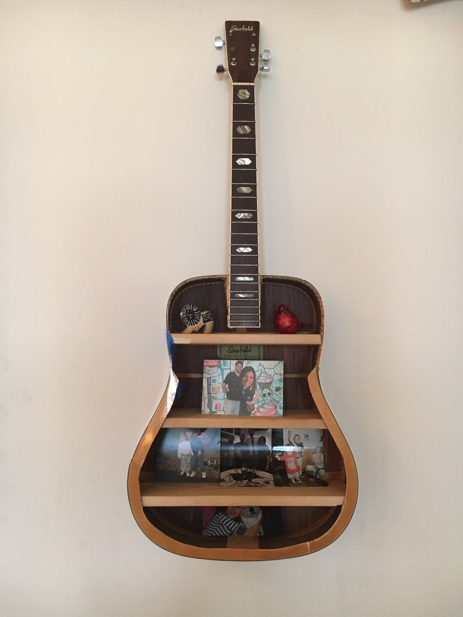 #GRSworks at it again.. Nick knack shelf out of an old, out of commission guitar.. #customcrafted work for sale/hire