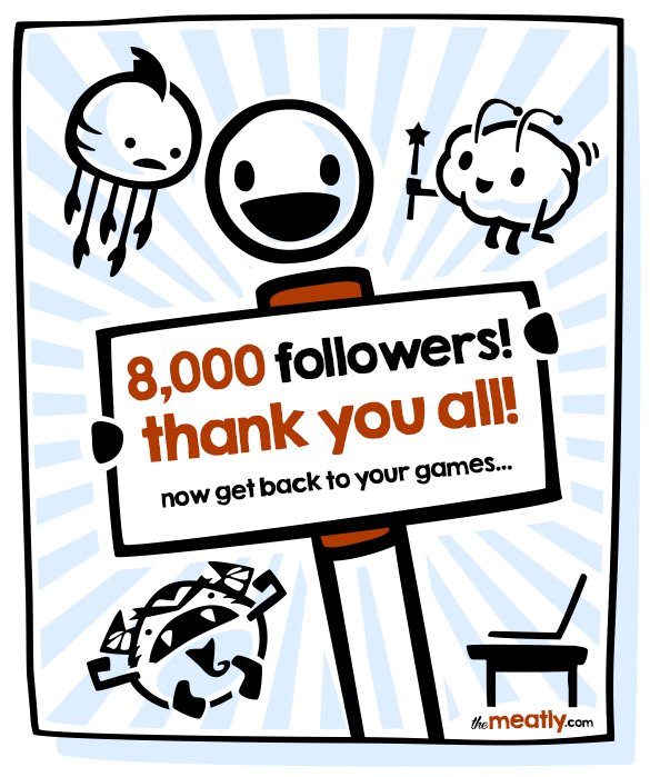 themeatly's tweet photo. WOW! 8000 Readers! :D
I am so humbled and grateful.
Thank you. Sincerely. :)
#theMeatly https://t.co/uLmCUncoWC