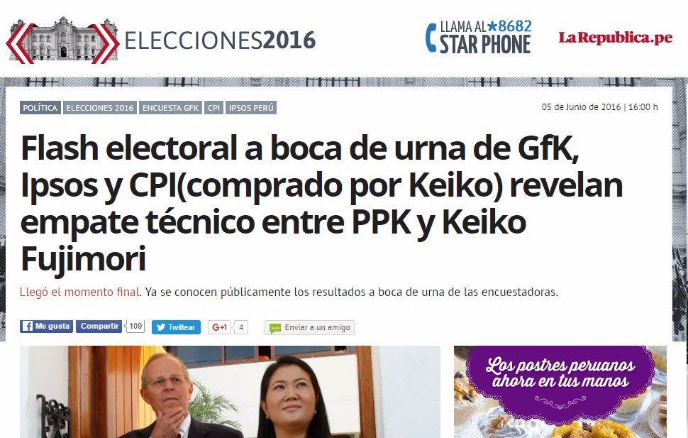 Jenn_Manz's tweet photo. #contigoPeru
@KeikoFujimori  está muy segura de sus resultados. será fraude? confiemos en el Perú. #keikoNoVa https://t.co/h7FkVzCbEM