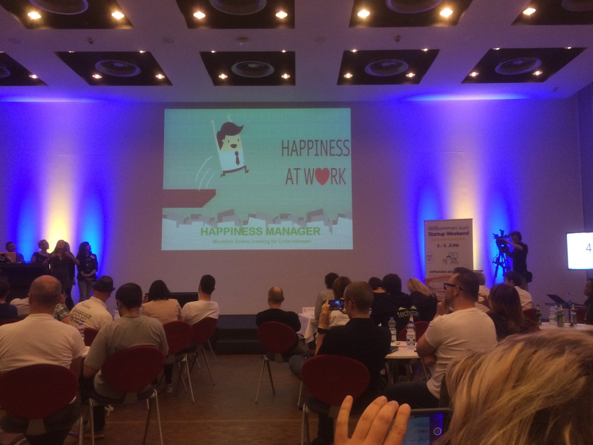 Flowtify's tweet photo. @swhandel #startupweekend "hapiness manager " --> hilft Mitarbeiter glücklich zu sein https://t.co/flCaafFoTe