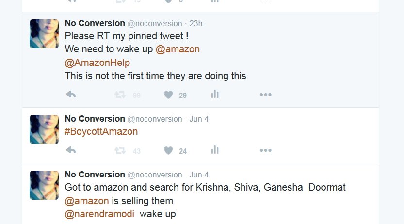 noconversion's tweet image. How #BoycottAmazon  started and more people joined 
@amazon has to remove offensive products