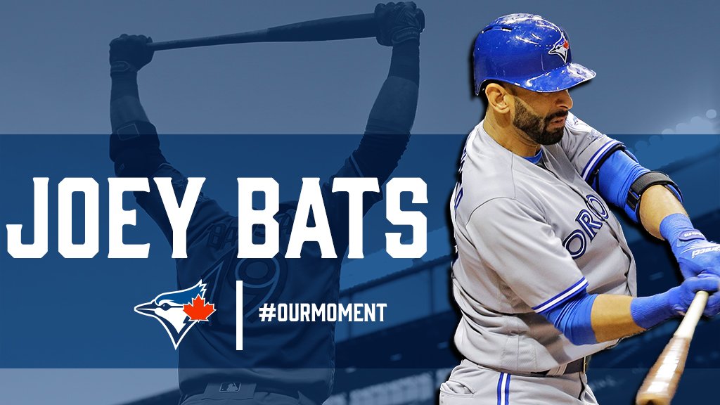BlueJays's tweet photo. What a start! Joey Bats leads us off with a homer! #OurMoment https://t.co/wZMI2EA8dq