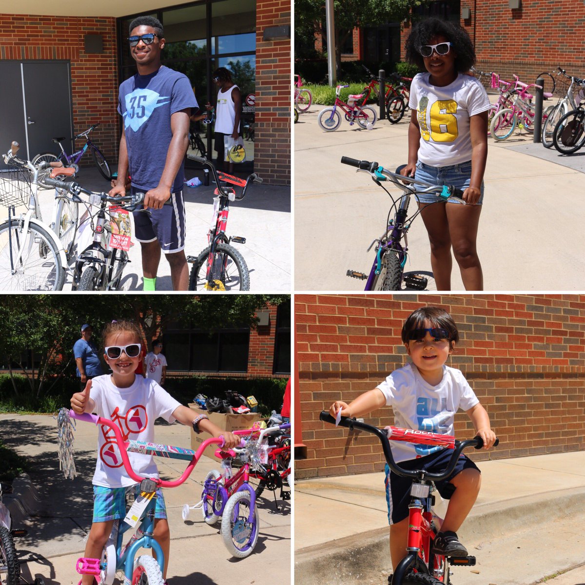 Win a bike like these kids! We are giving away 5 bikes at every hour until 4 p.m. at Y WITHOUT WALLS! <a href="/oktenacity/">Oklahoma Tenacity</a>