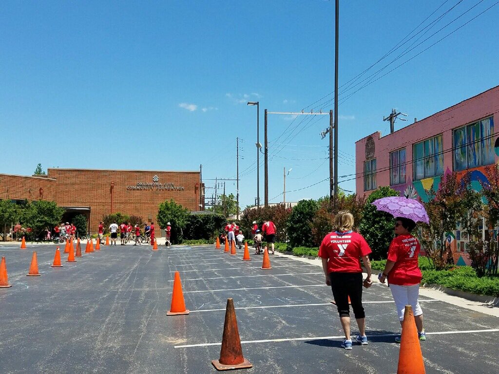 Y WITHOUT WALLS is also set up on <a href="/AutoAlleyOKC/">Automobile Alley</a>! They'll be there until 4PM! We hear they're giving away bikes, too!