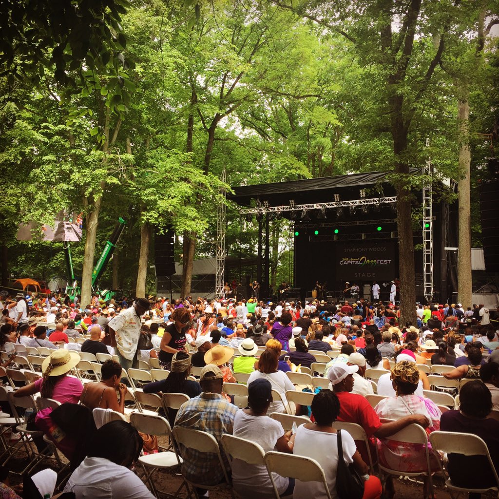 MerriweatherPP's tweet photo. Gettin' funky with @BadBoysofFunk at Symphony Woods stage! #CapJazzMPP https://t.co/MvswZCyGqW