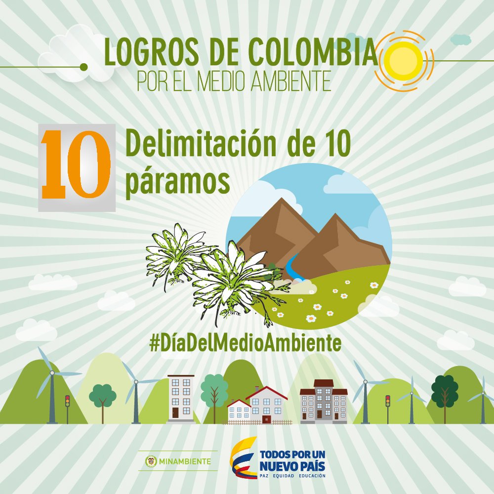 MincomercioCo's tweet photo. Le decimos a Colombia que #DiaMundialDelMedioAmbiente hemos hecho la delimitación de 10 páramos. Y vienen más. https://t.co/EN0N1ljE4d