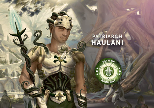 AnachronyGame's tweet photo. Meet Patriarch Haulani the adventurous Leader of the Path of Harmony! Read his story here: https://t.co/lzrqnz9BP2 https://t.co/Zv1slME5lM