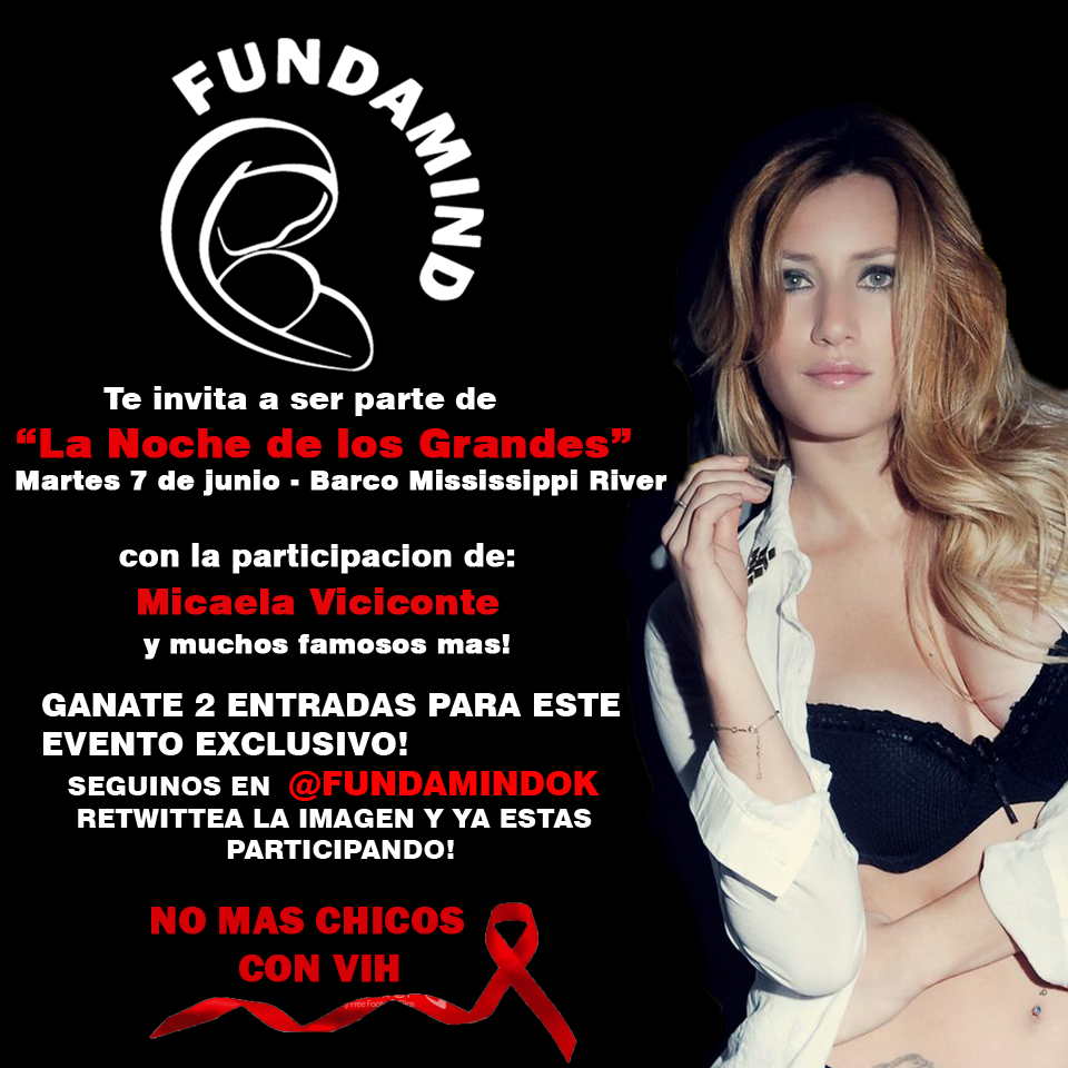 fundamindok's tweet photo. Ganate 2 entradas para venir a ver a @MicaViciconte de #Combate #CombateEvolucion en #LaNocheDeLosGrandes !! https://t.co/Oc125uFTjQ